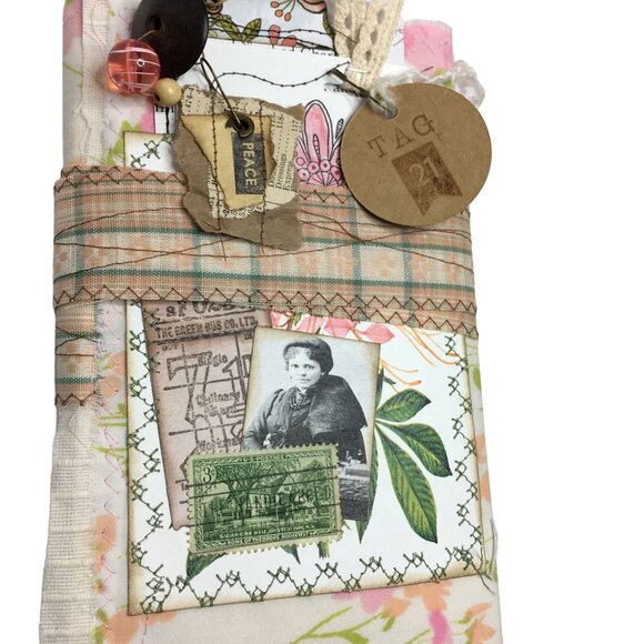 Writing Junk Journal Vintage Style Fabric Cover Diary Includes Ephemera No 21 u - Picture 2 of 10